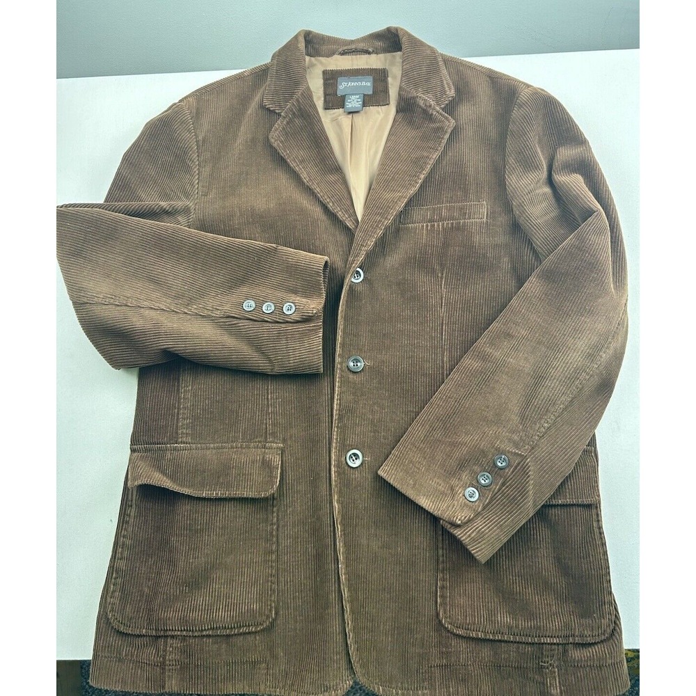St. John's Bay Corduroy Sport Jacket‎ Blazer Men's Large Brown Cotton Coat